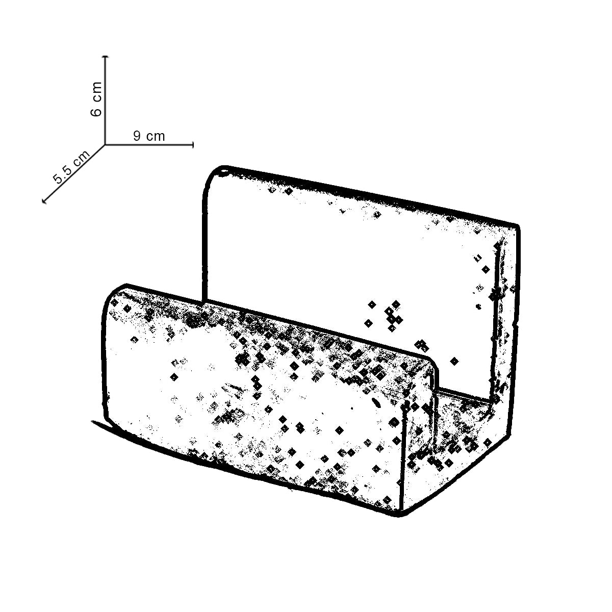LeCardo Holder-Cement finish-Cardholder for stacking your business cards in style