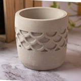 Camber Planter Cement Finish - Designer Planter for Succulents or Small Size plants