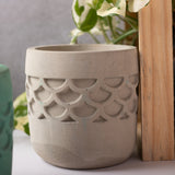 Camber Planter Cement Finish - Designer Planter for Succulents or Small Size plants