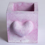 Hearty Planter Nero Marble - 3D Heart shape Planter or Pen Stand for gifting to loved ones
