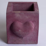 Hearty Planter Mahogany - 3D Heart shape Planter or Pen Stand for gifting to loved ones