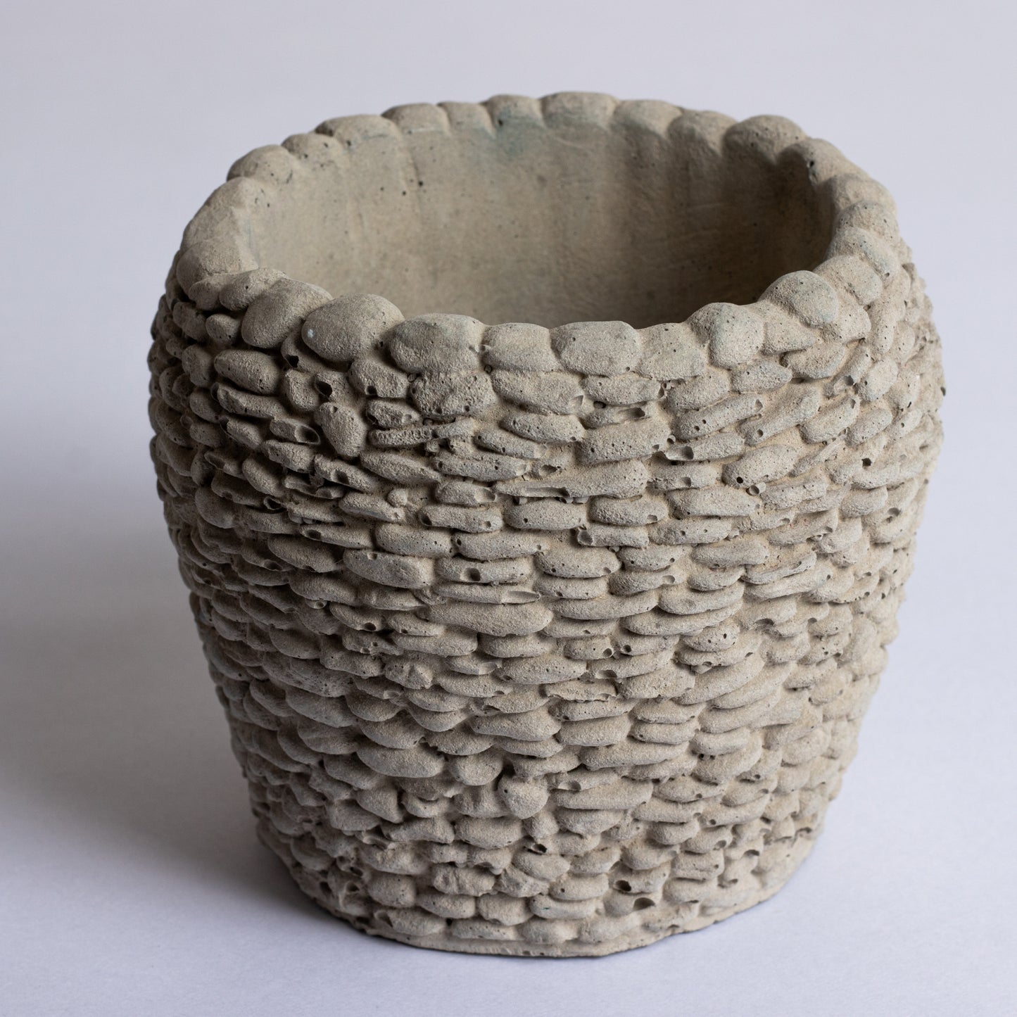 Rocky Random Rubble Cement Finish Concrete Planter
