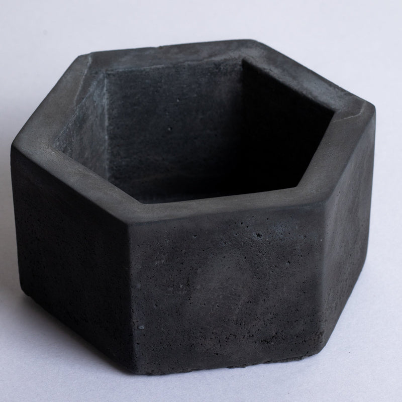 New  Hexo Black - Geometric Hexagonal Ashtray Bowl for Smoking