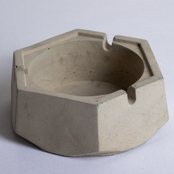 New  Hextray Cement Finish - Hexagonal Geometric Ashtray for Indoor, Outdoor, Car, Office or Home Decor