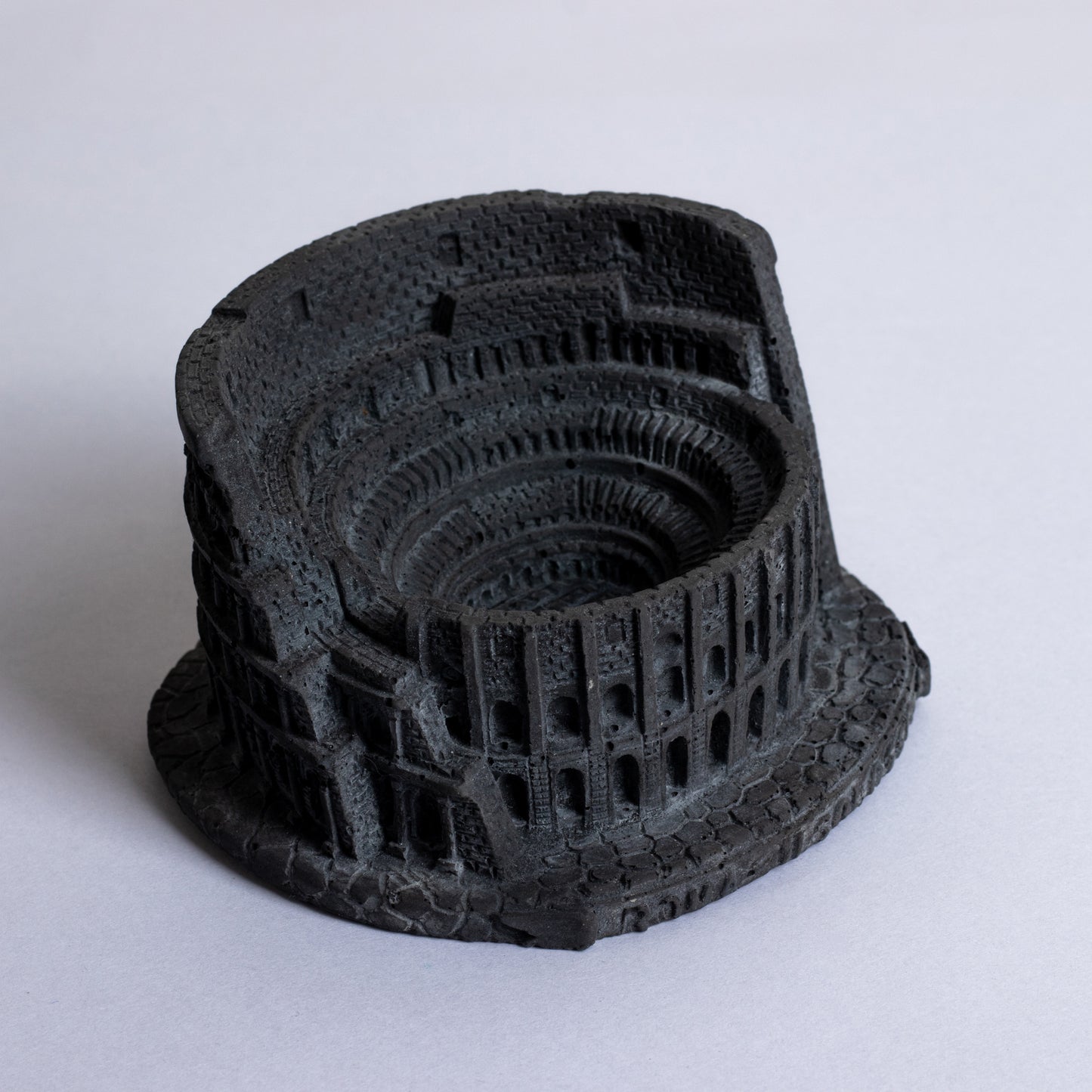 Colosseum Monument Miniature Cement Finish - Architectural Desk Accessory Paper Weight or Roman Ashtray