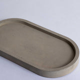 Oval Tray Cement Finish - Concrete trinket tray for jewellery or tray for multiple planters