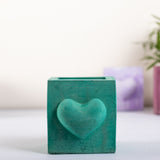Hearty Planter Mint Marble - 3D Heart shape Planter or Pen Stand for gifting to loved ones