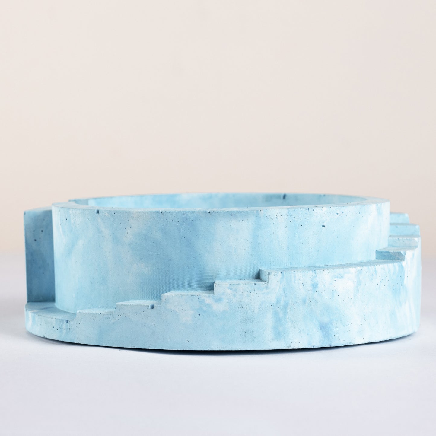 Spiro Cloud - Spiral Shaped Accessory tray for Desk Home or Office or designer Ashtray for made of concrete.