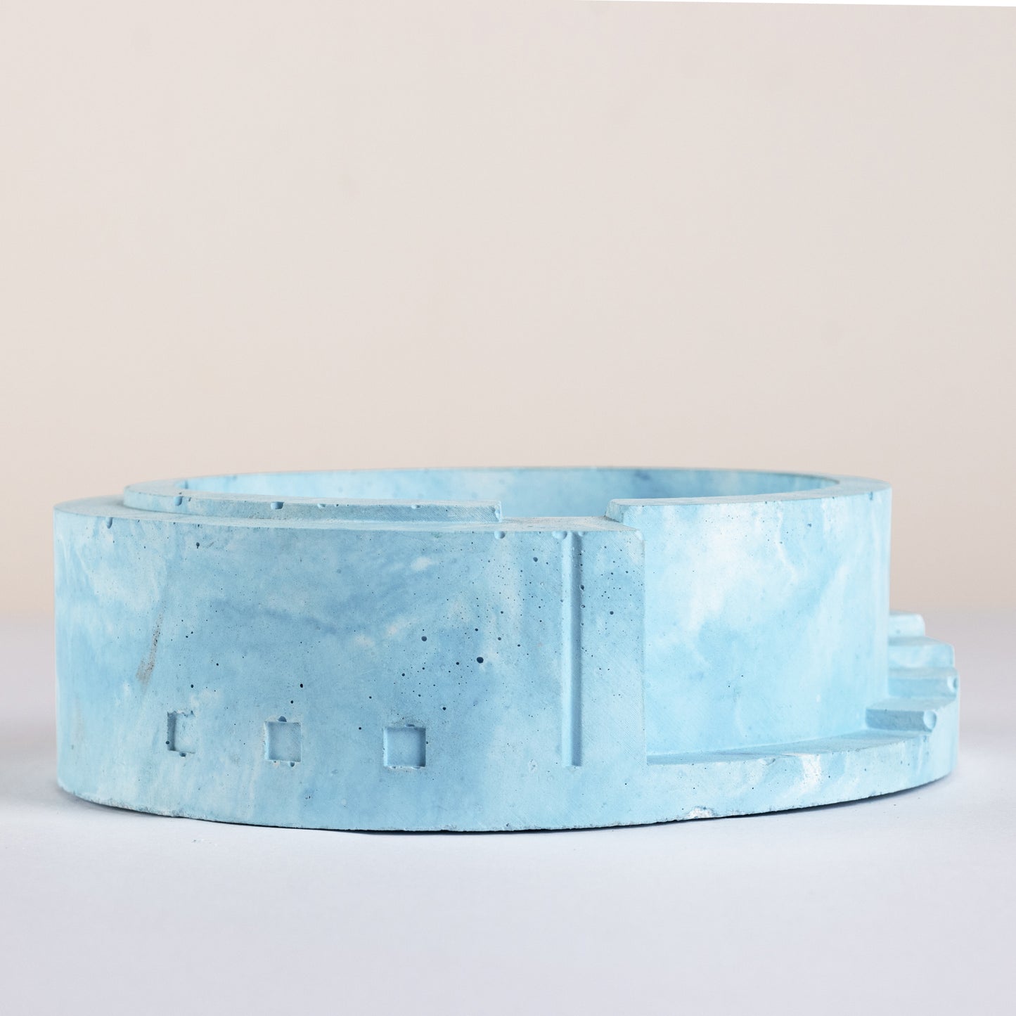 Spiro Cloud - Spiral Shaped Accessory tray for Desk Home or Office or designer Ashtray for made of concrete.