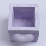 Hearty Planter Orchid Marble - 3D Heart shape Planter or Pen Stand for gifting to loved ones
