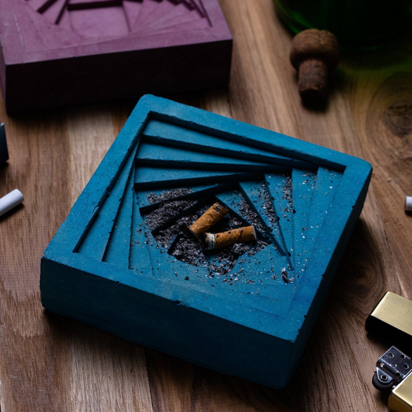 Conto Ashtray Cloud - Designer Geometric Stepped Ashtray for Indoor & Outdoor