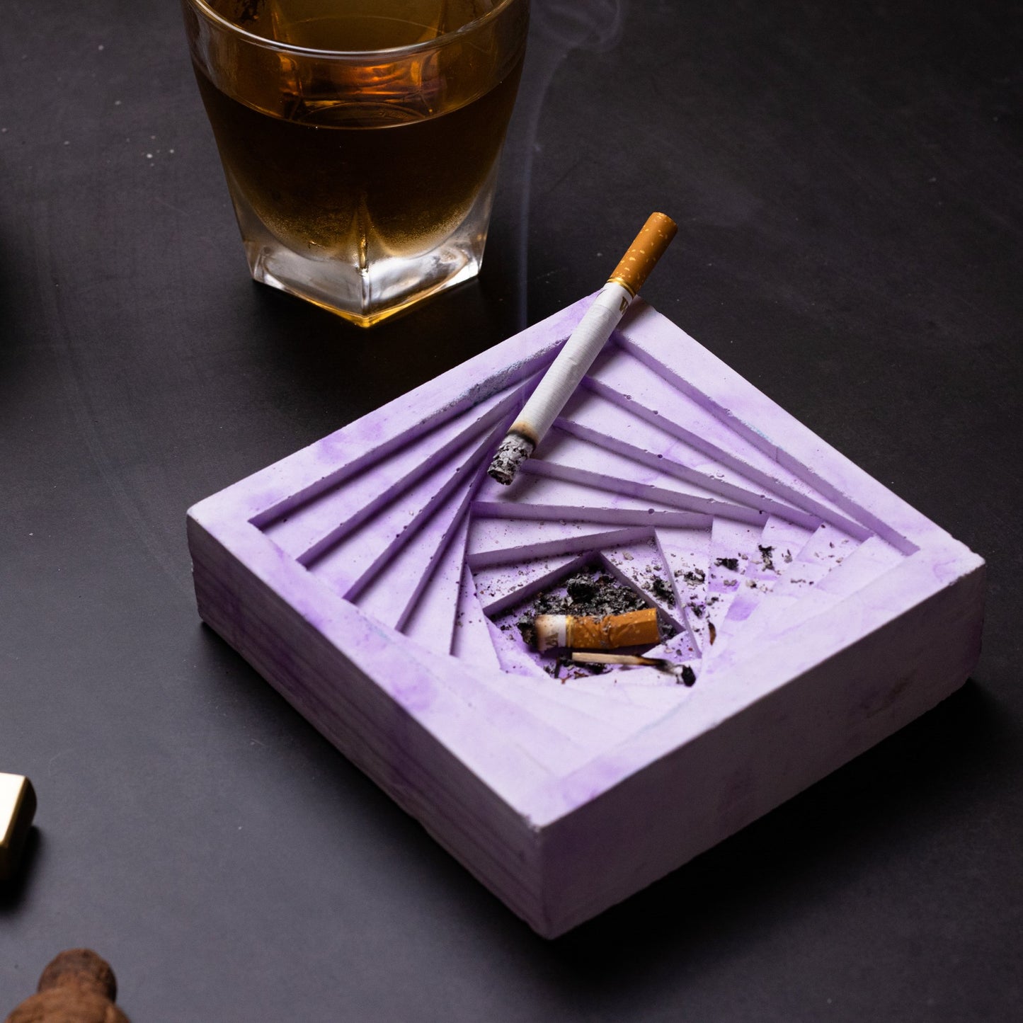 Conto Ashtray Cloud - Designer Geometric Stepped Ashtray for Indoor & Outdoor