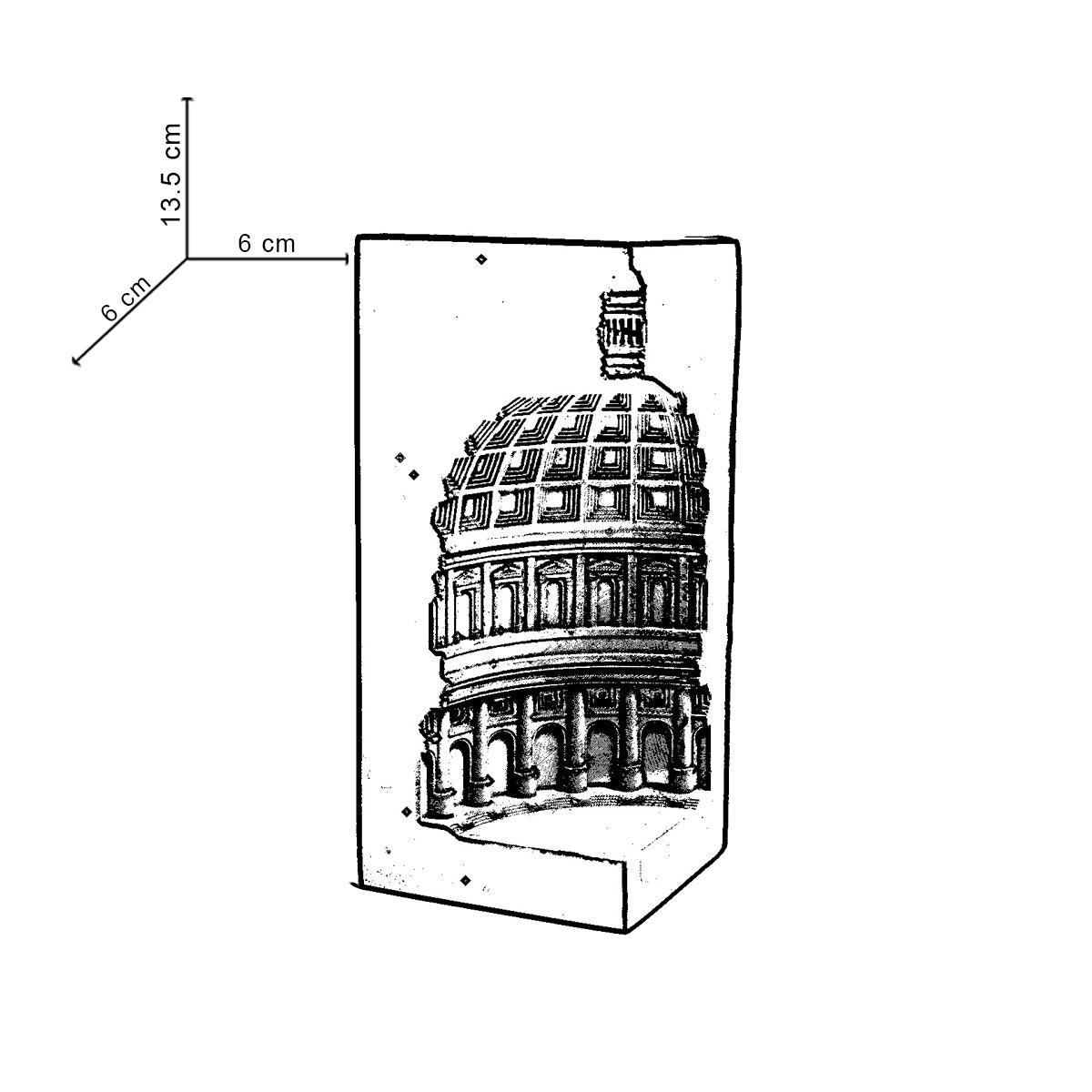 Pantheon-Dark Concrete- Dome Tea light candle Holder or Multipurpose Bookend