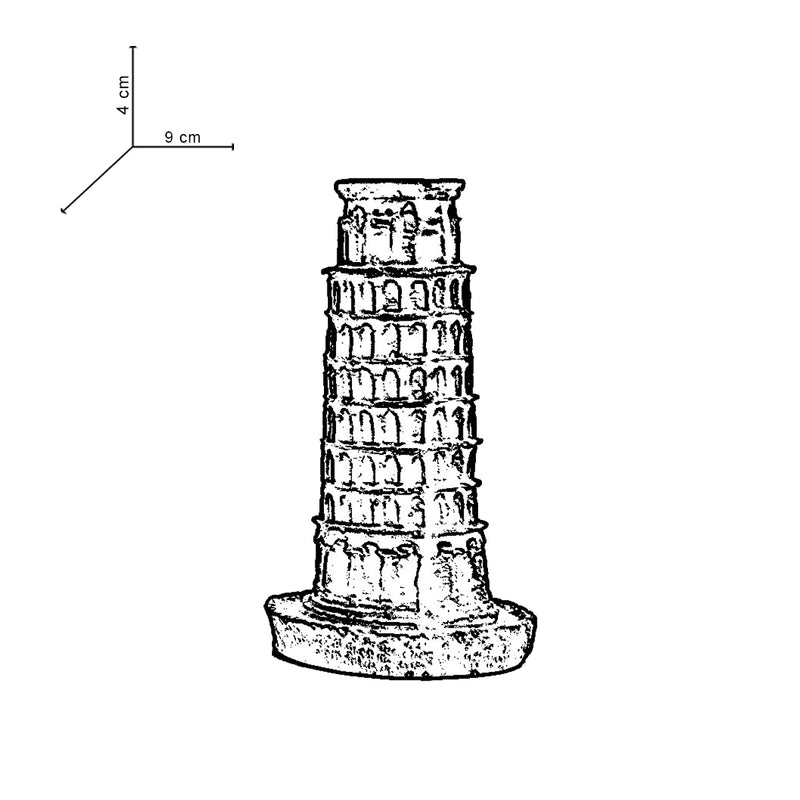 Pisa Miniature-Dark Concrete-Home Decor- Leaning Tower of Pisa miniature sculpture for home decor, collectibles