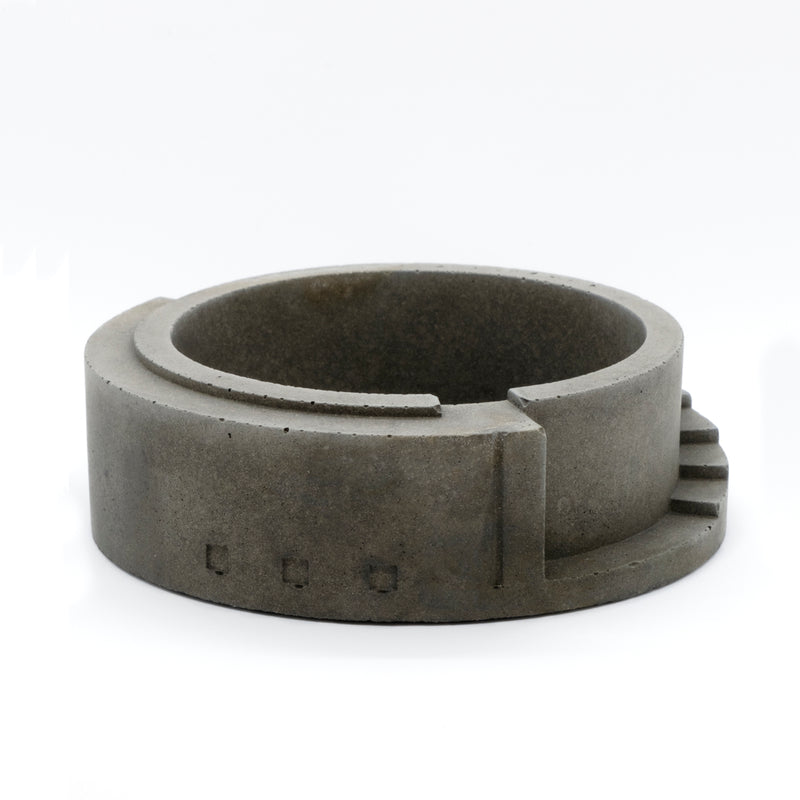 New  Spiro Basil Green - Spiral Shaped Accessory tray for Desk Home or Office or designer Ashtray for made of concrete.